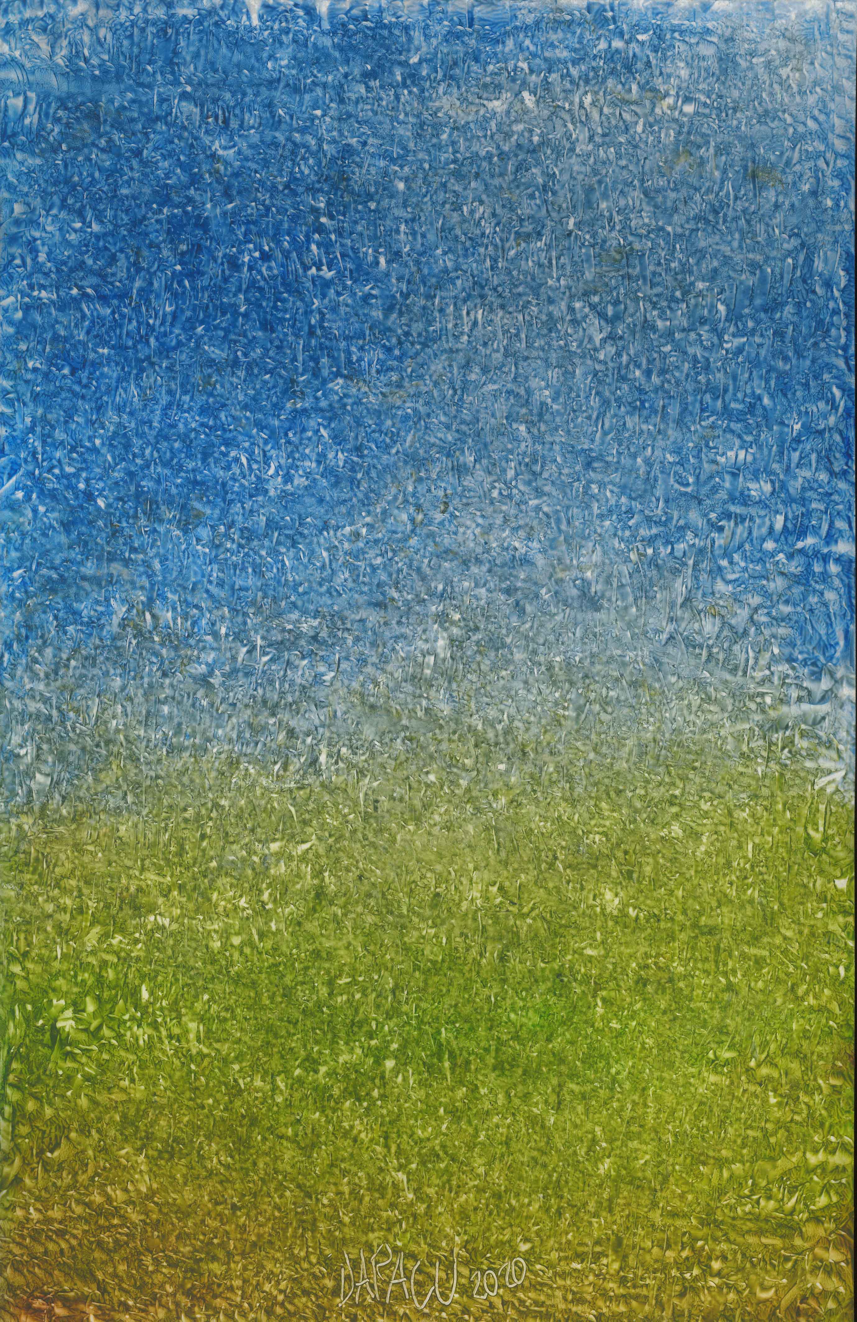 on photo is an original painting in blue colors for sale in austin texas by austin artist 